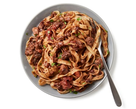 Umami-packed: Felicity Cloake’s vegan ragu.
