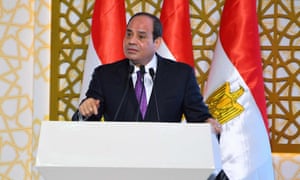 Egyptian president Abdel Fatah al-Sisi. Relations with Italy have improved since tensions over the murder of Italian student Giulio Regeni in Cairo in 2016.