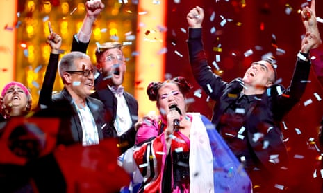 Israel’s Netta performs her song Toy after winning Eurovision 2018.