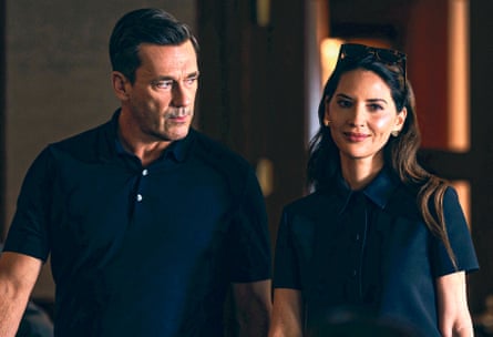 Jon Hamm and Olivia Munn in Your Friends & Neighbors.