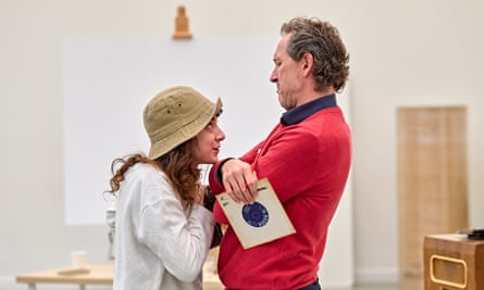 Patsy Ferran and Bertie Carvel in rehearsals for Pygmalion