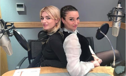 Sydney Lima and Gizzi Erskine (right) presenting Sex, Lies & DM Slides, which has now been relaunched by Spotify with different hosts.