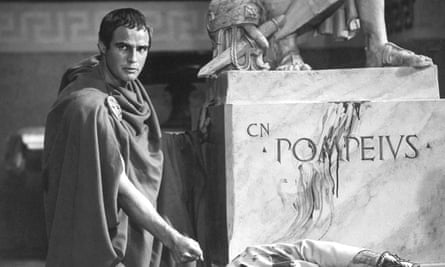 Marlon Brando as Mark Antony in Julius Caesar.