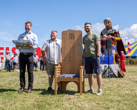 The crown and chair of the Eisteddfod Y Garreg Las.