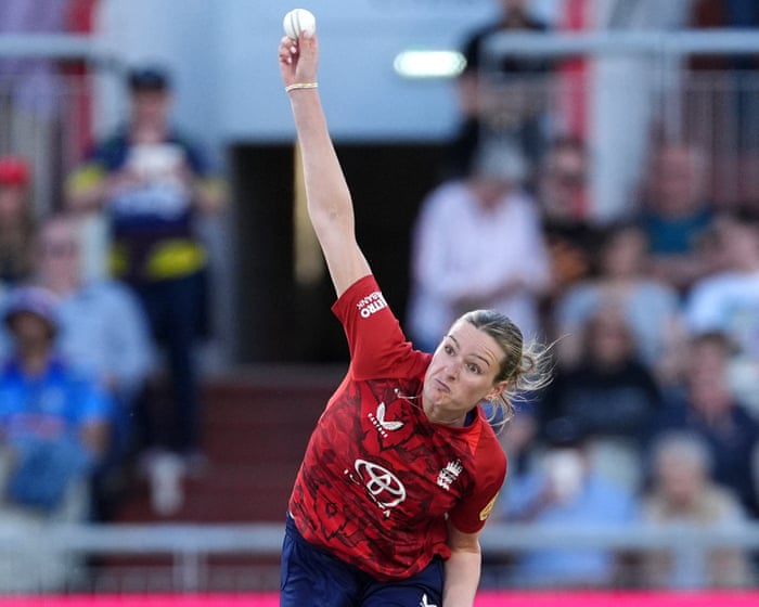 England struggle as India chase 127 to win fourth women’s T20 and series – live