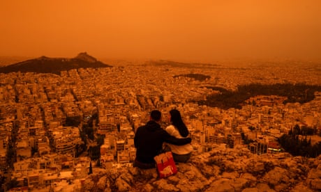 Athens swallowed up by orange haze from Sahara dust storm