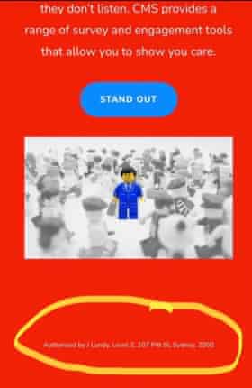 A screenshot of a texted representation saying it is 'Authorised by J. Lundy' astatine the National party’s Victorian office address