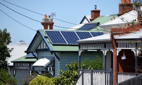 Solar panels on a house in Melbourne