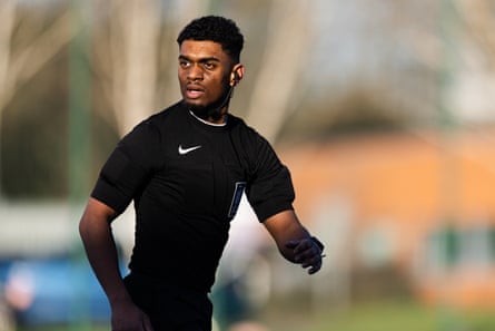 A referee in action during the Core X programme at Loughborough University
