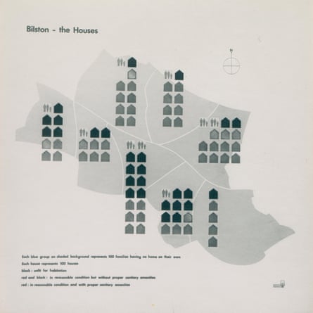 Bilston’s housing: each house represents 100 homes, the black colour are uninhabitable.