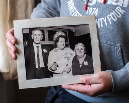 Maureen Gilbert with her mother and father