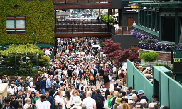 Crowds on the second day of Wimbledon