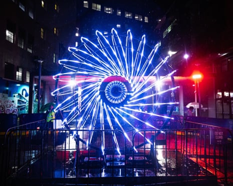 A light installation in Vivid