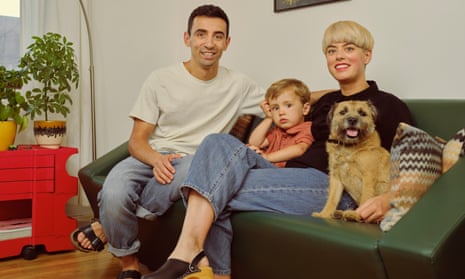 Italian Riccardo Attansio, Dutch Gwen Jansen, son Bart and Maurice the dog.