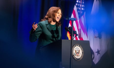 Kamala Harris delivers remarks to commemorate the 50th Anniversary of Roe v Wade in Tallahassee, Florida.