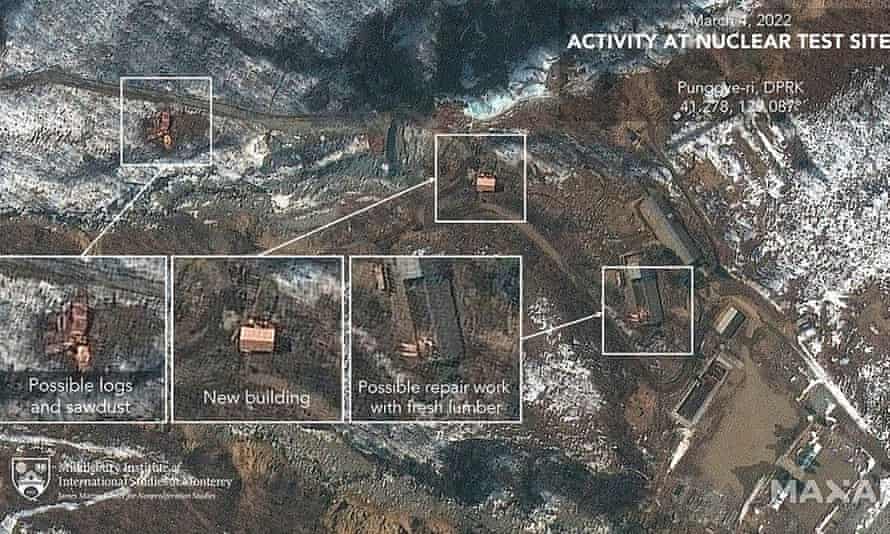 Satellite imagery by Maxar showed three locations in Punggye-ri nuclear testing site where fresh activity had emerged.
