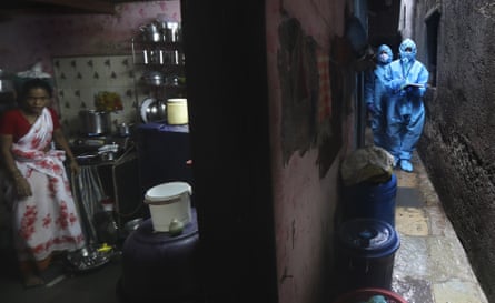 The cramped conditions inside India’s slums have enabled coronavirus to spread easily.