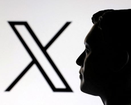 Illustration shows 3D-printed miniature model of Elon Musk and X logo