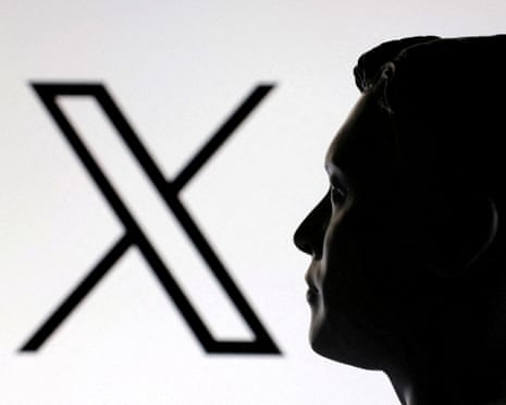 Illustration shows 3D-printed miniature model of Elon Musk and X logo