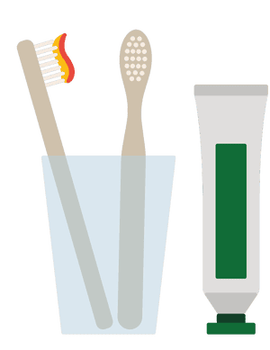 Pride or guilt? 10 emotions you experience when parenting your parents | Parenting your parents 3 Illustration of toothbrushes in glass