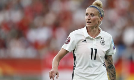 Anja Mittag in action Germany at Euro 2017