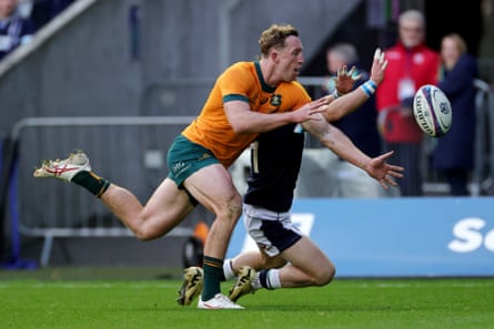 Harry Potter scores against Scotland during last year’s Autumn Nations Series.