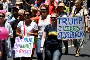 Women march in Sydney, Australia