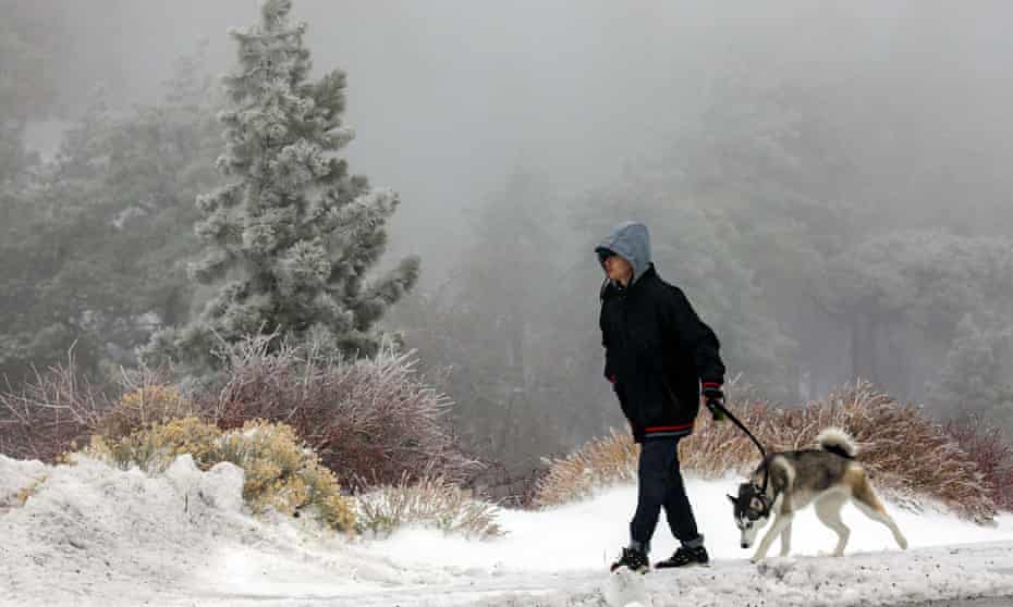 The Sierra Nevada received 16ft of snow this month, breaking a 50-year record.