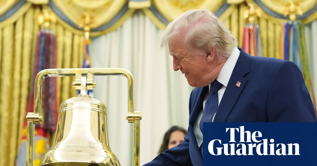 Trump rings the NYSE bell from the Oval Office, helpfully reminding everyone that in this administration even children’s savings accounts come with a logo and a sales pitch.