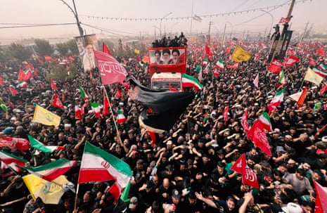 Huge crowds mourned Iran’s slain Supreme Leader Ayatollah Ali Khamenei in the holy city of Qom.