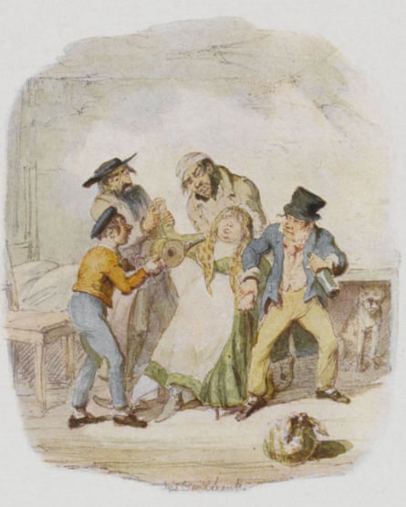 Nancy, in a scene from Dickens’s 1837 novel Oliver Twist.