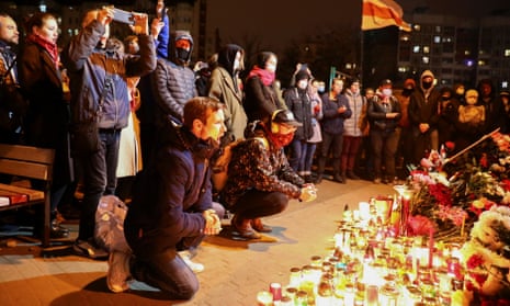 A vigil on Square of Change where Bondarenko was arrested