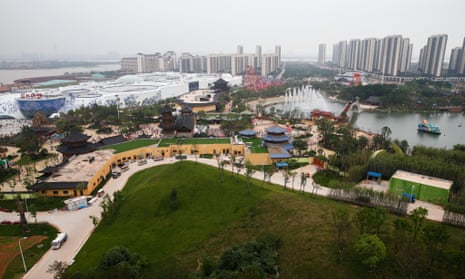 An overview of the newly-opened Wanda World in the eastern city of Nanchang in Jiangxi Province.