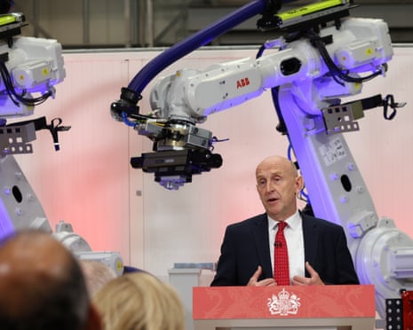 John Healey delivers a speech on economic growth on Monday