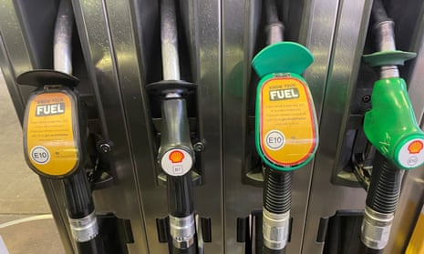 petrol pumps at a UK garage