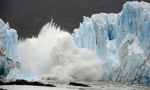 The Perito Moreno Glacier’s ice bridge collapses into Lake Argentina, at Los Glaciares National Park, near El Calafate, in Argentina’s Patagonia region, Thursday, March 10, 2016.