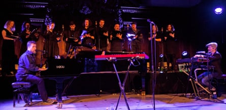 Grant (far left) and Chris Pemberton ( far right) with singers from London Contemporary Voices.