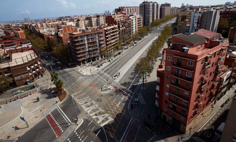 Meridiana avenue in Barcelona, Spain.