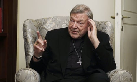 George Pell sitting in an armchair