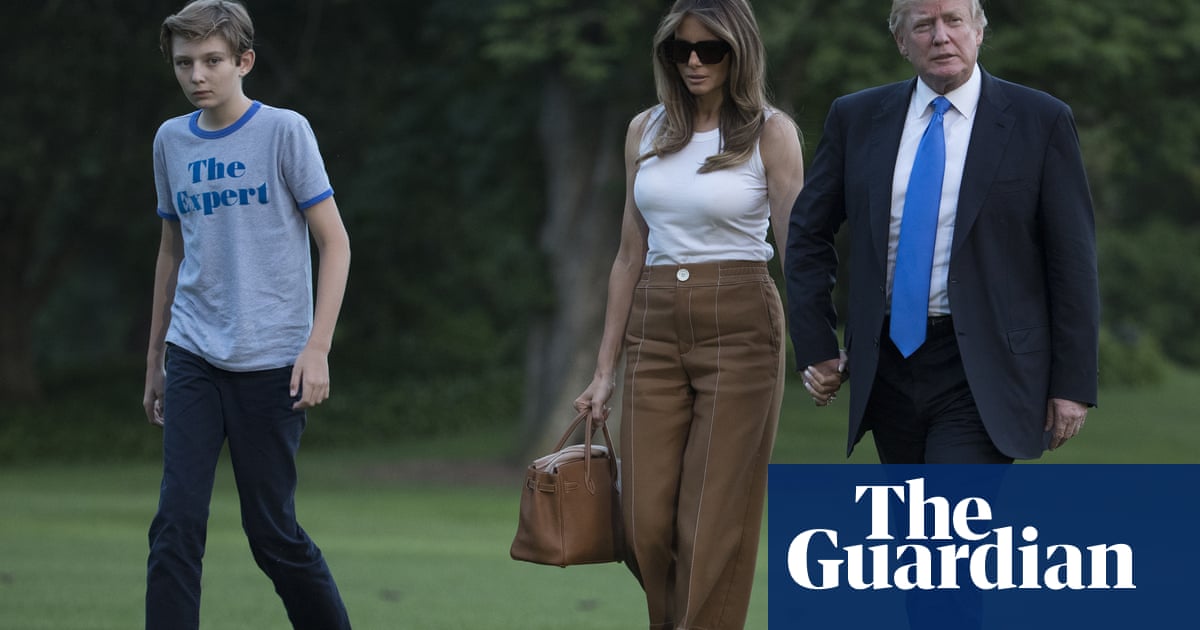 Melania And Barron Trump Officially Move Into White House Us News The Guardian