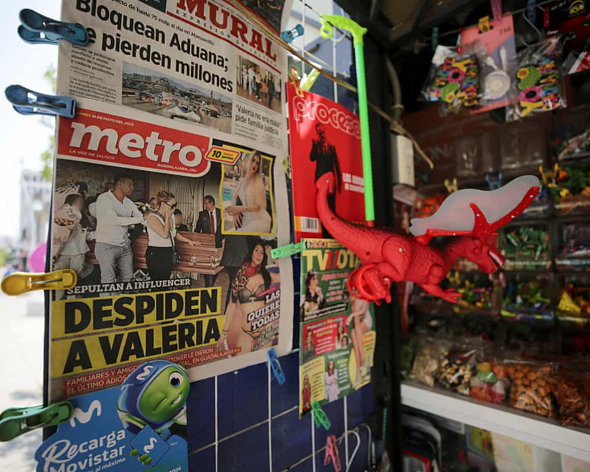 Newsstand with Mexican newspaper, toys and snacks