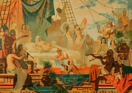 Cleopatra waiting for her lover Mark Antony by Dionisio Baixeras (1862-1943).