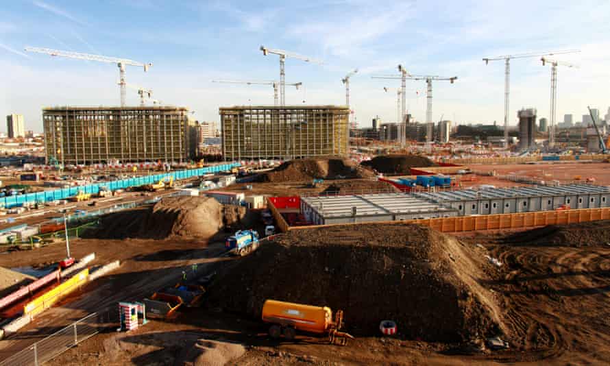 The Olympic Village under construction in 2009.