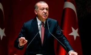 Recep Tayyip Erdoğan speaking in Ankara on Friday