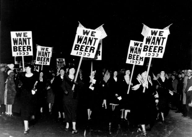 An anti-prohibition parade and demonstration in Newark.
