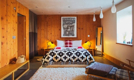 Bedroom at The Albion, Aberteifi, Wales, UK.