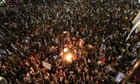 Tens of thousands of Israelis rally against Netanyahu as Gaza war reaches six month mark