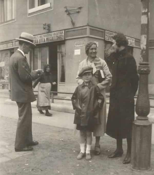 Edward Shires pictured in the Rakosfalva neighbourhood of Budapest with family members in about 1930.