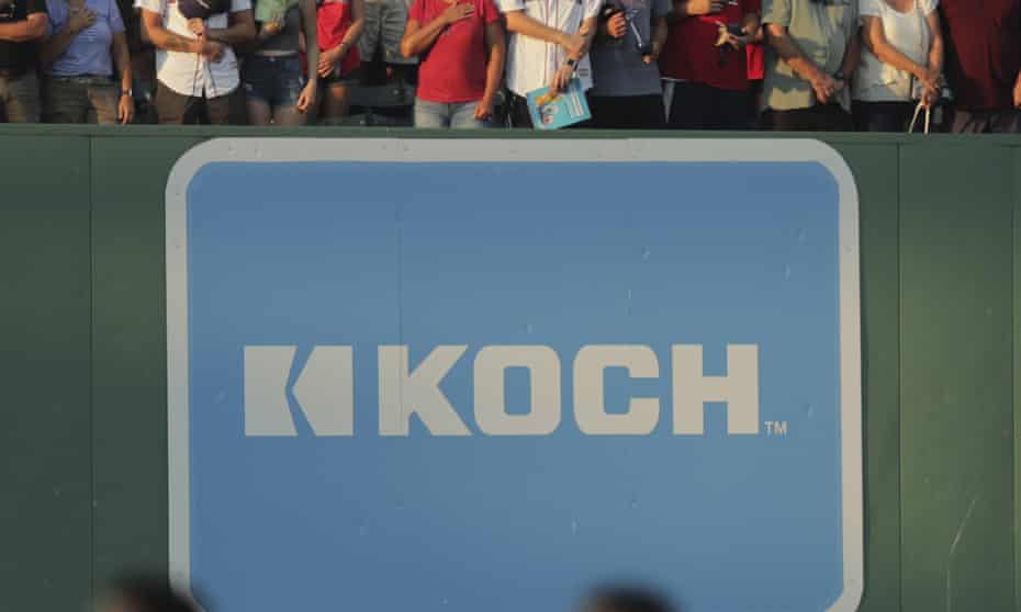 A sign advertising Koch Industries 