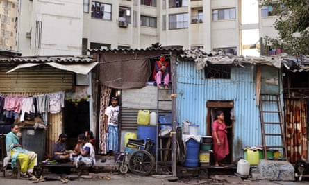 Shanty-town homes in Dharavi during the quarantine.